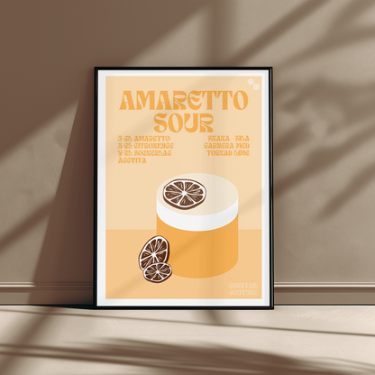 AMARETTO SOUR POSTER - Cocktail Couture